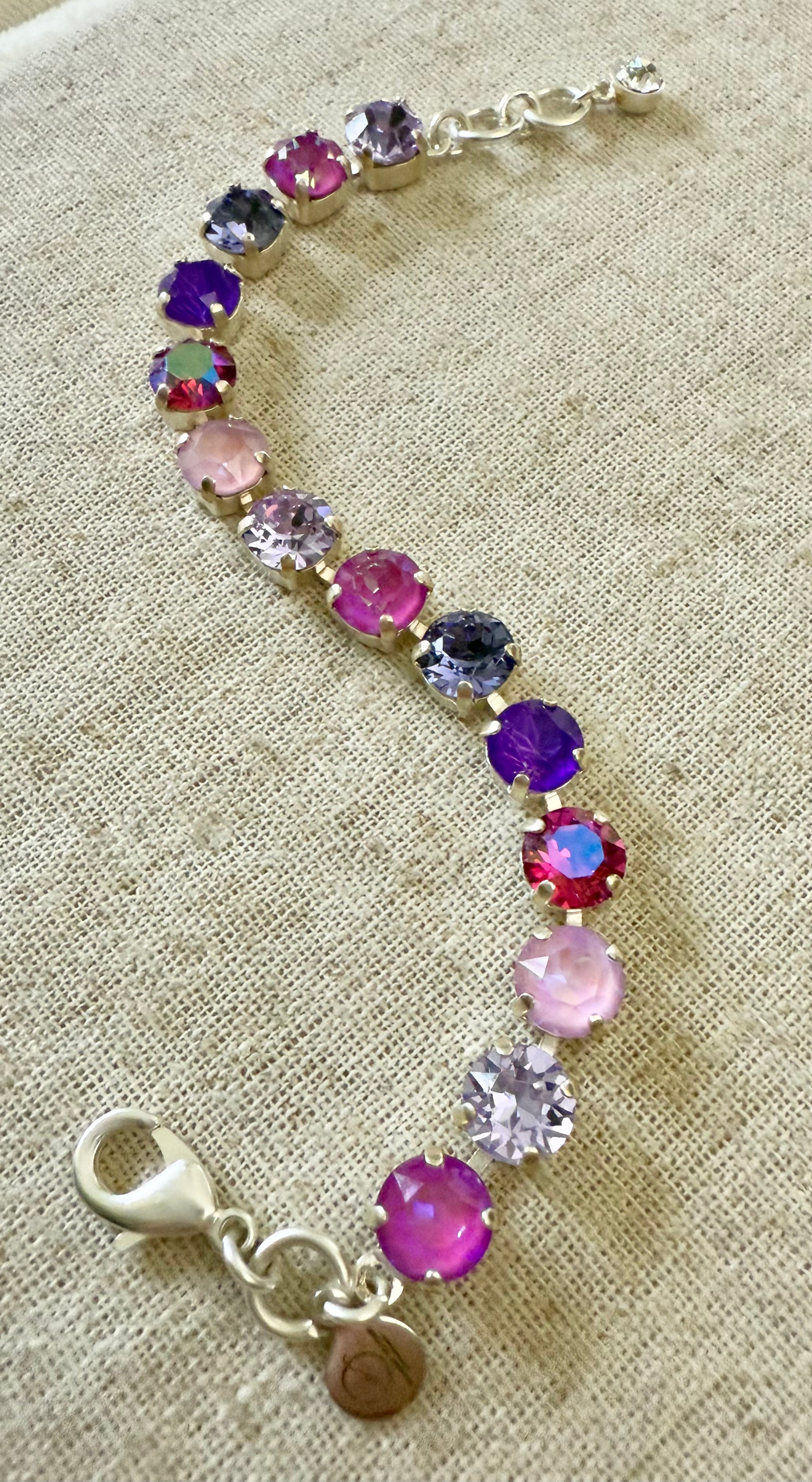 Penelope Silver Crystal Tennis Bracelet - Shabby To Chic Jewelry