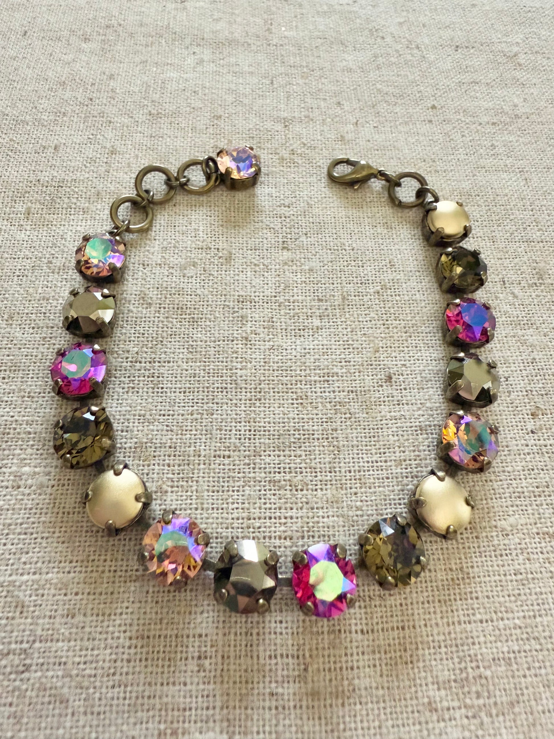 Amber Crystal Tennis Bracelet - Shabby To Chic Jewelry