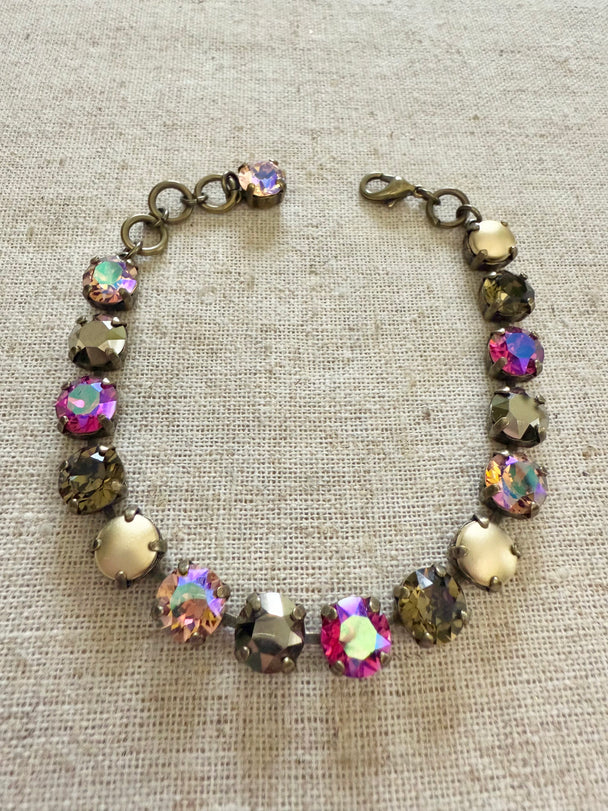 Amber Crystal Tennis Bracelet - Shabby To Chic Jewelry