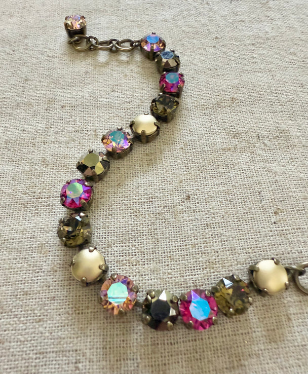 Amber Crystal Tennis Bracelet - Shabby To Chic Jewelry