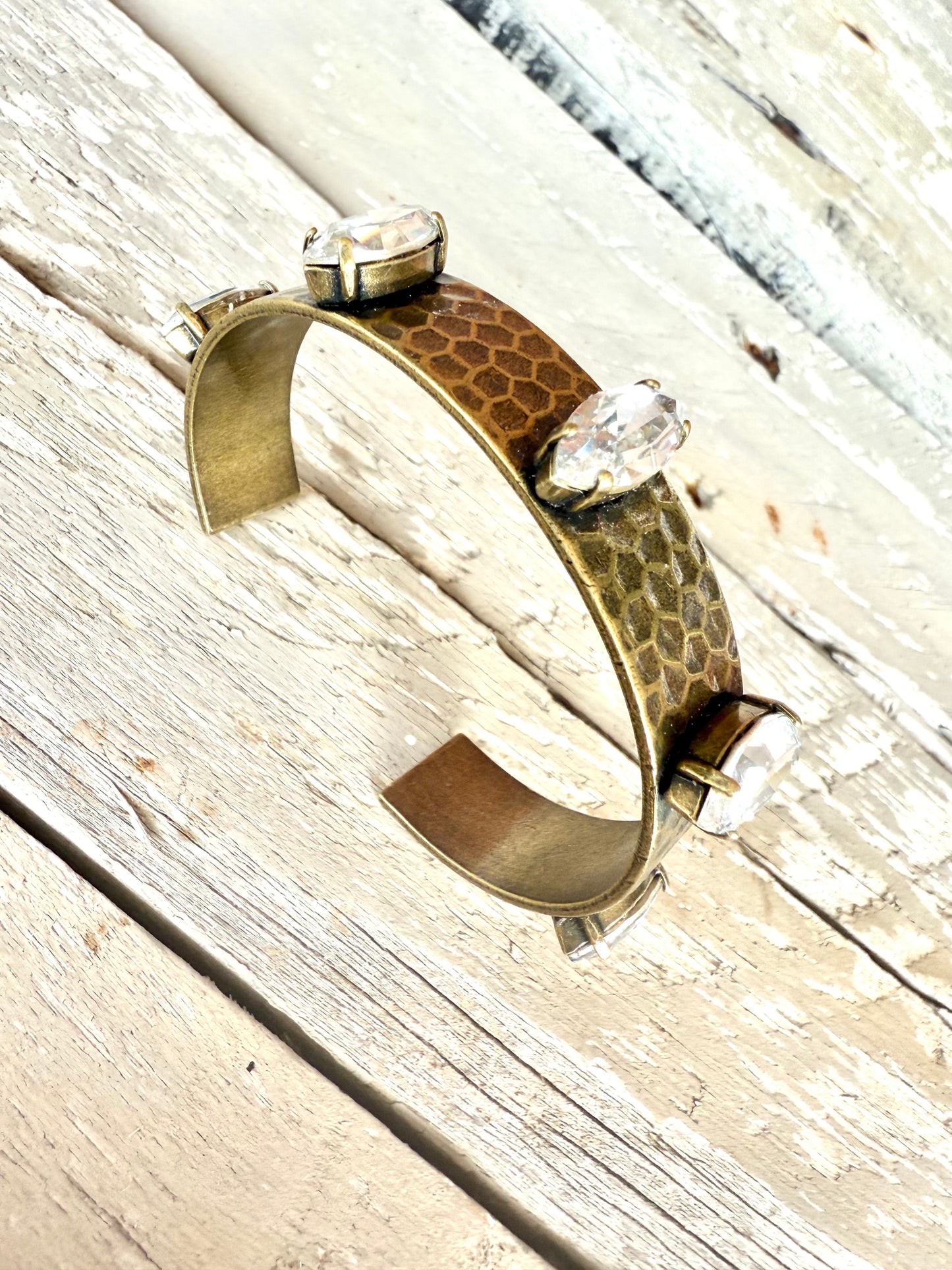 Addison Antique Gold Cuff Bracelet - Shabby To Chic Jewelry
