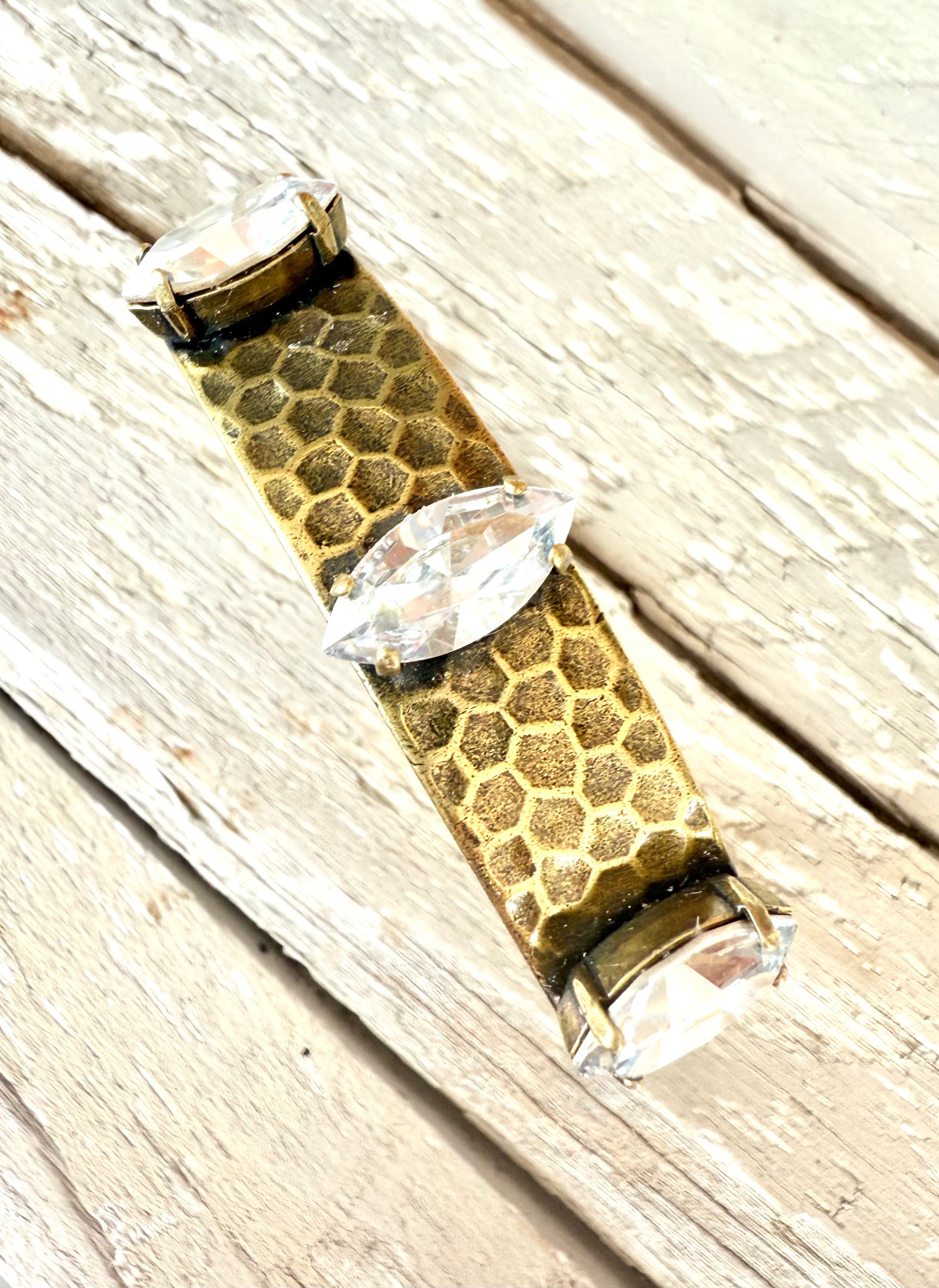 Addison Antique Gold Cuff Bracelet - Shabby To Chic Jewelry