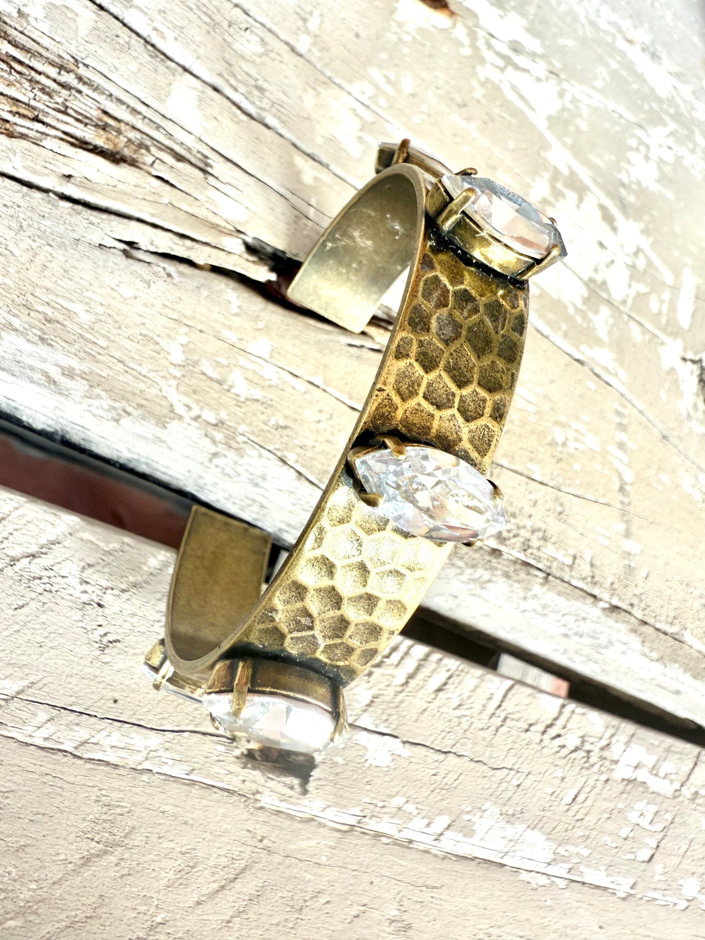 Addison Antique Gold Cuff Bracelet - Shabby To Chic Jewelry