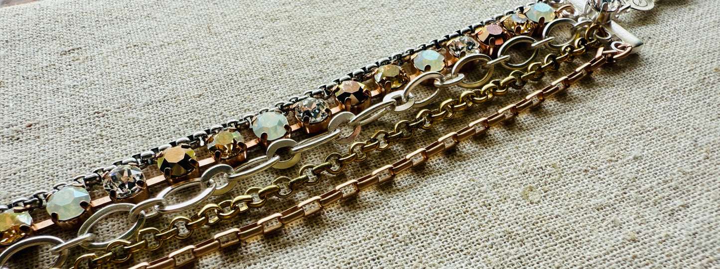 Allie • Crystal Bracelet • Mixed Metals• Bracelet