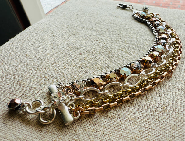 Allie • Crystal Bracelet • Mixed Metals• Bracelet