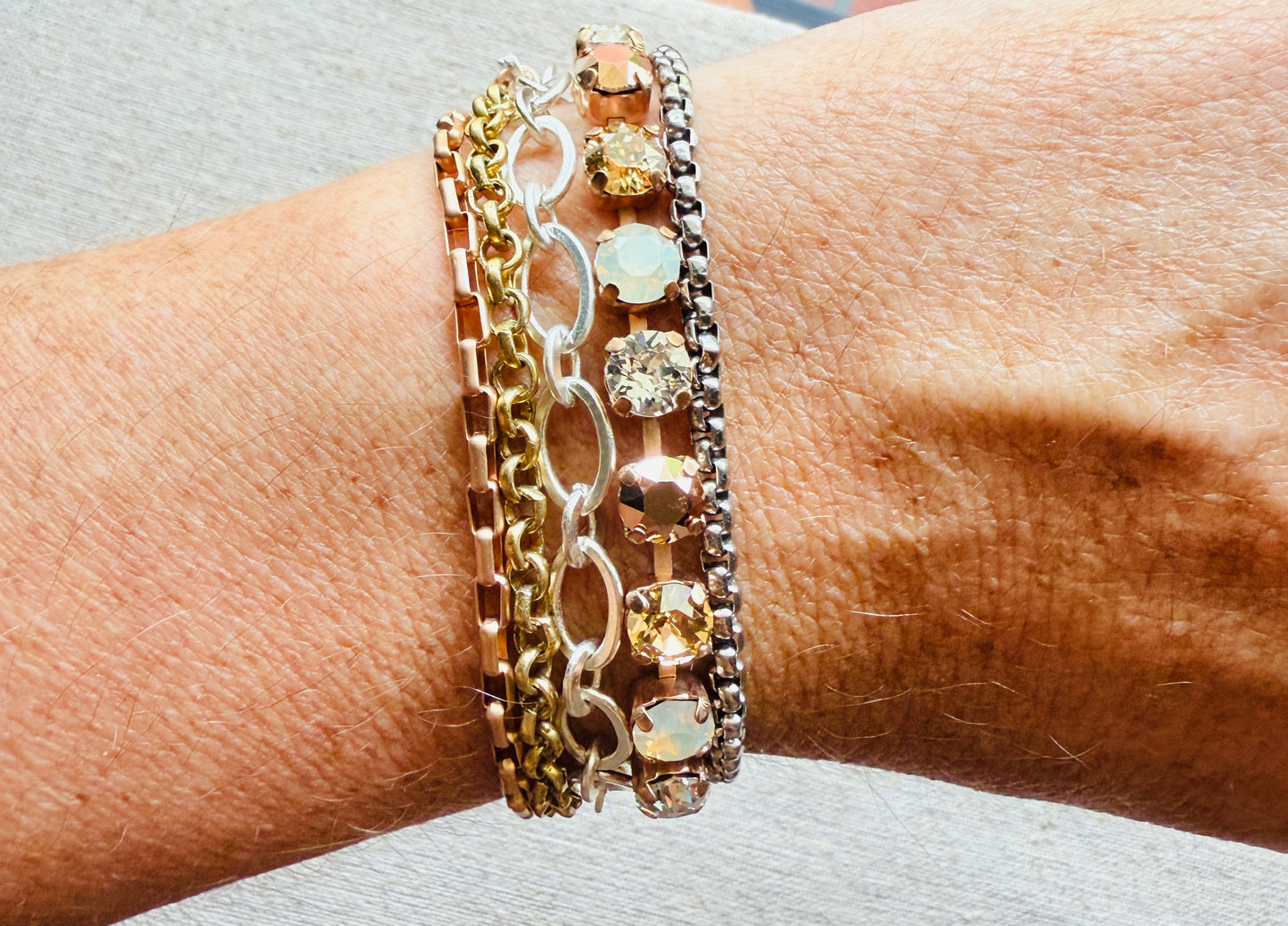 Allie • Crystal Bracelet • Mixed Metals• Bracelet