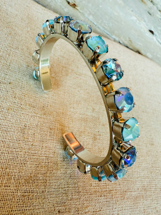 Raven Blue Crystal Cuff Bracelet - Shabby To Chic Jewelry