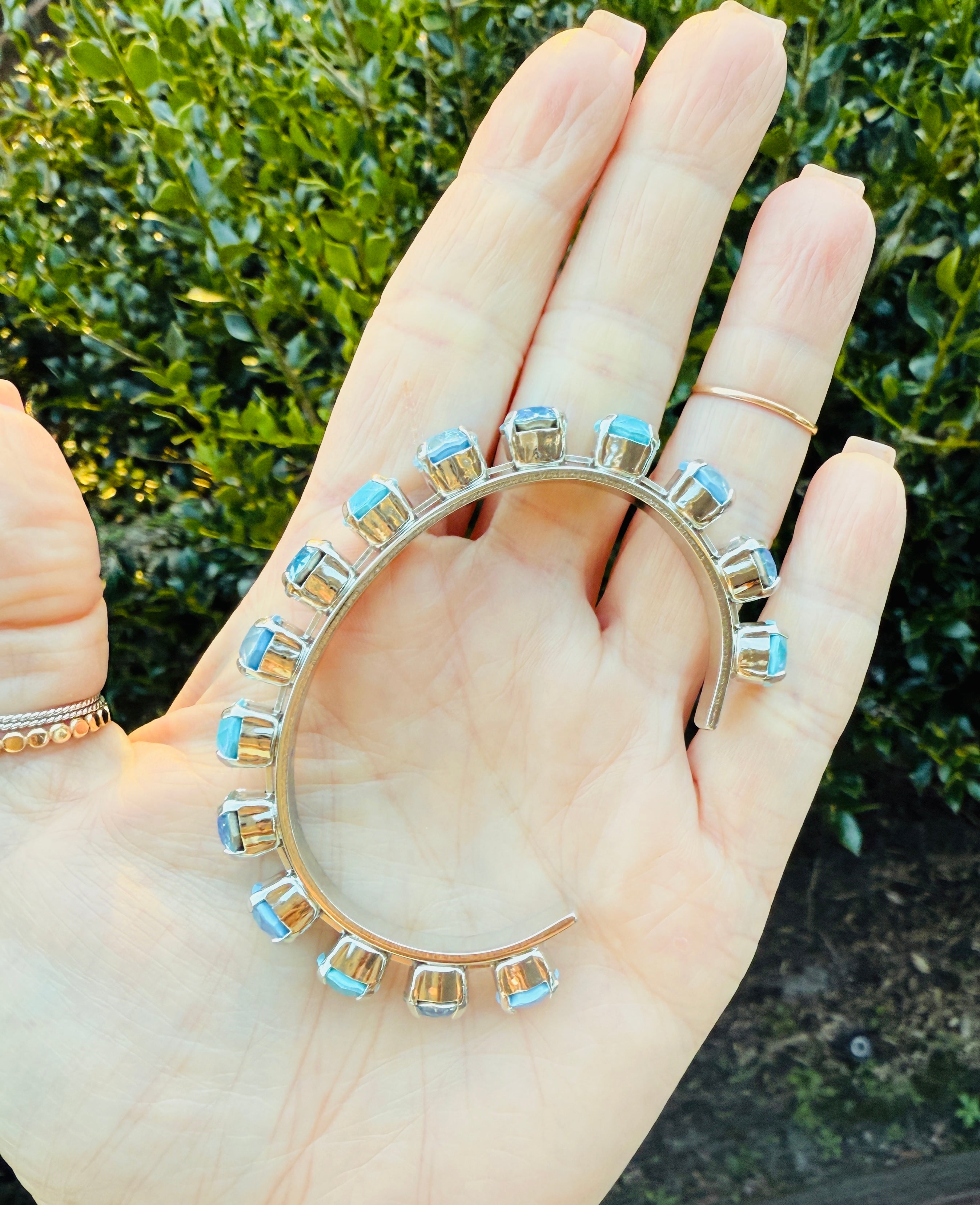 Raven Blue Crystal Cuff Bracelet - Shabby To Chic Jewelry