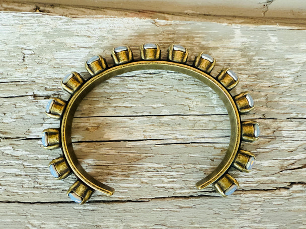 Mia Powder Blue Premium Crystal Cuff Bracelet - Shabby To Chic Jewelry