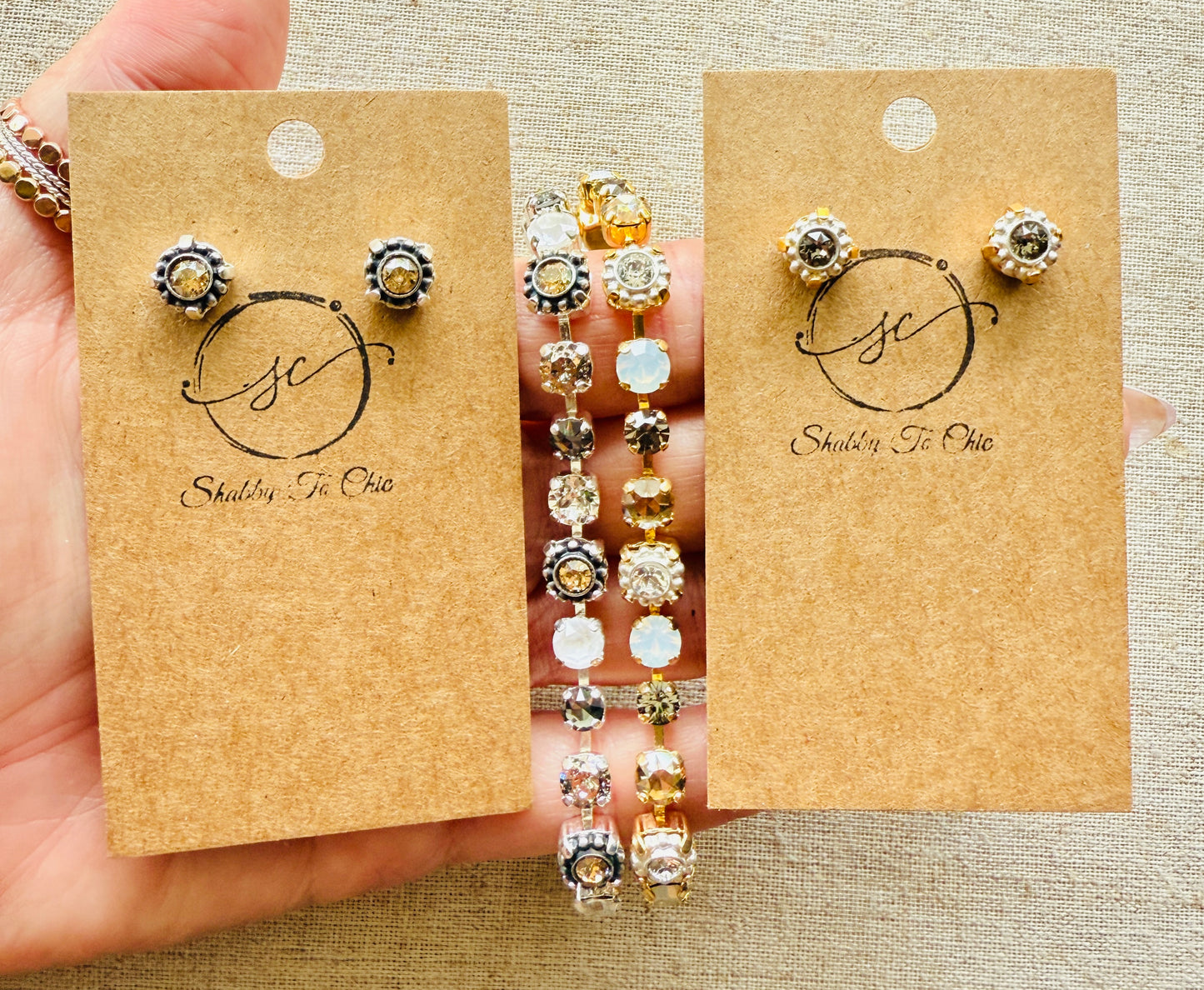 Kya • Crystal Bracelet • Earrings• Bracelet