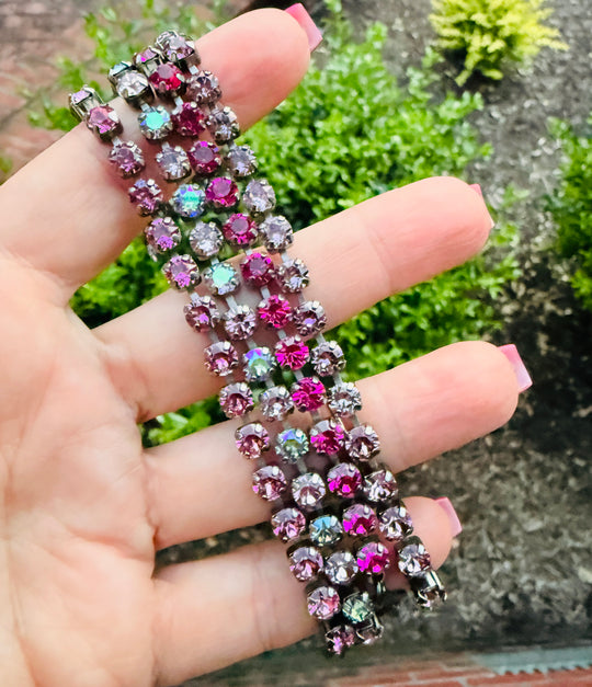 Mulberry Crystal Bracelet Stack