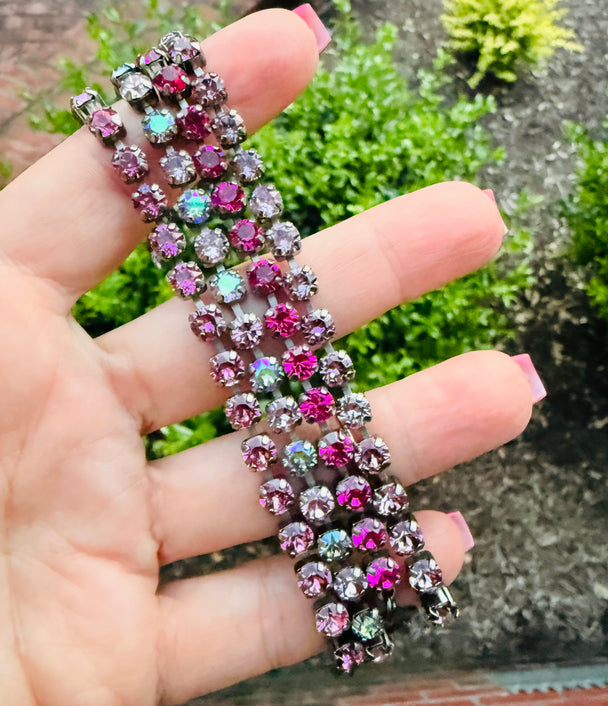 Mulberry Crystal Bracelet Stack