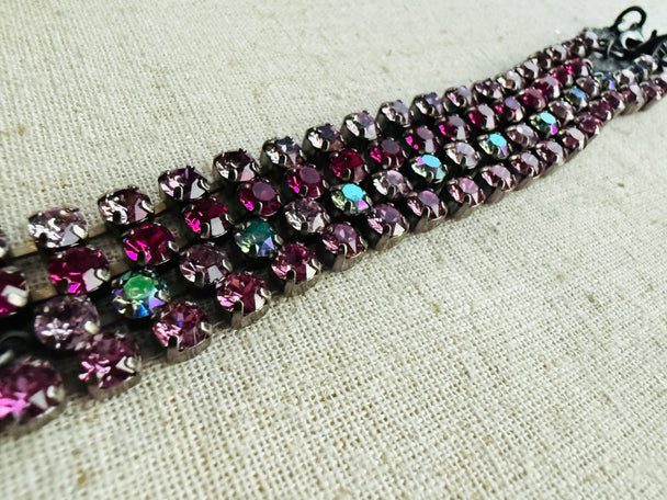 Mulberry Crystal Bracelet Stack