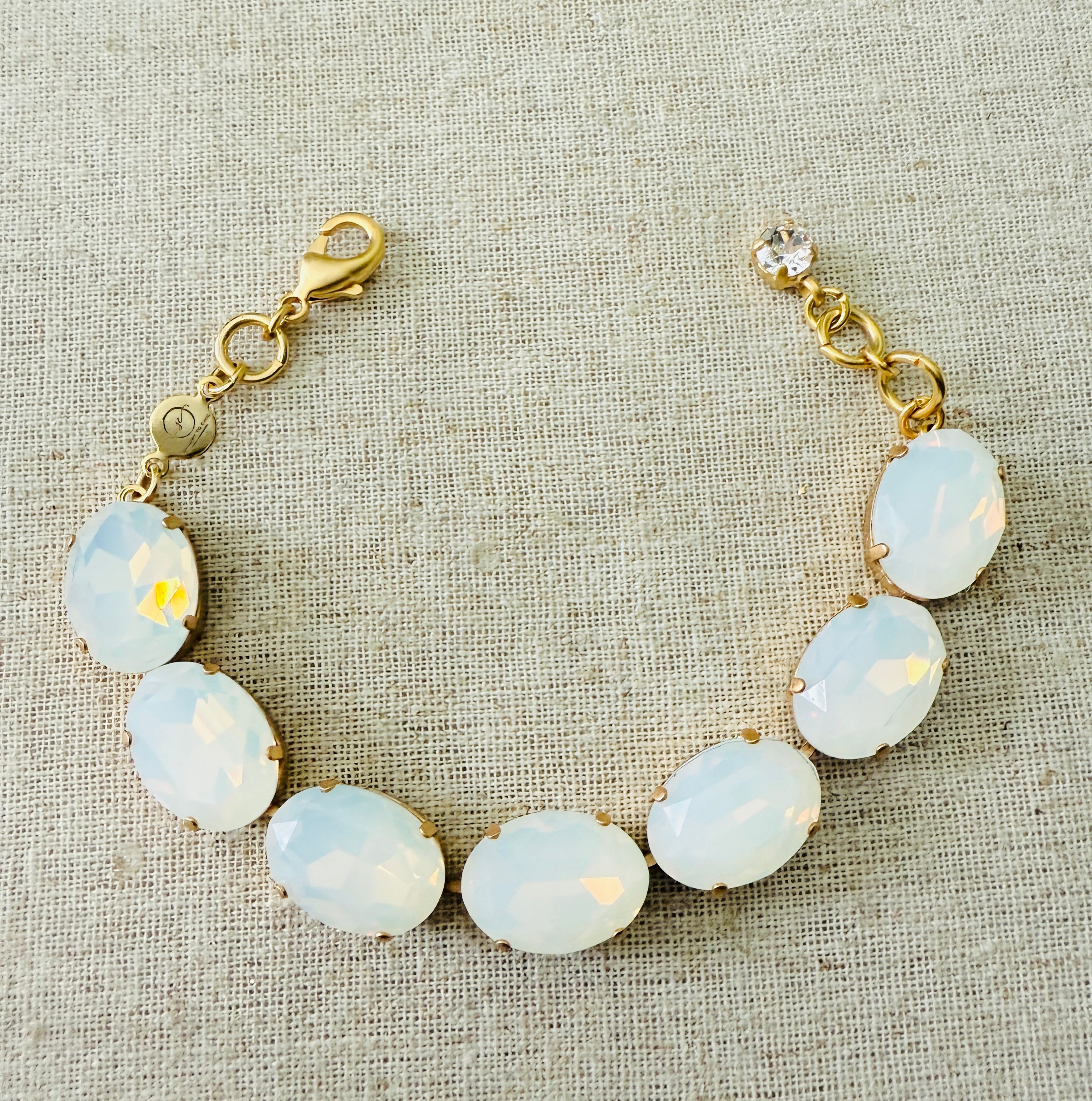 Ophelia Oval Cut Opal Crystal Tennis Bracelet - Shabby To Chic Jewelry