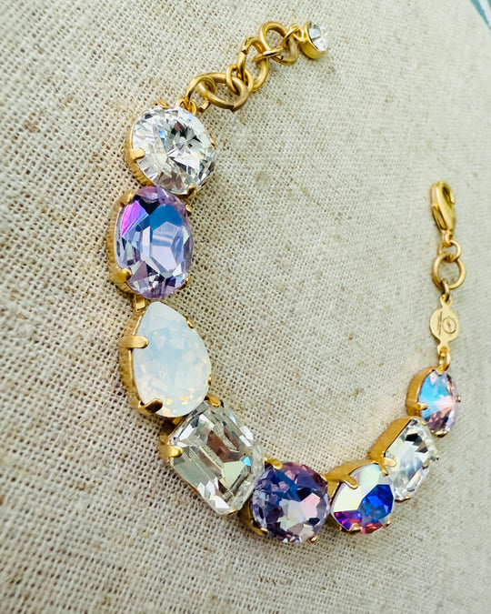 Laura Faceted Crystal Tennis Bracelet - Shabby To Chic Jewelry