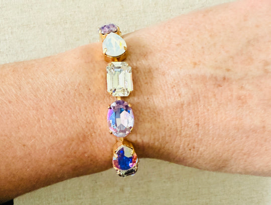 Laura Faceted Crystal Tennis Bracelet - Shabby To Chic Jewelry