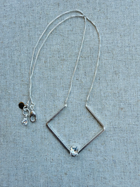 Blair Geometric Pendant Crystal Necklace - Shabby To Chic Jewelry