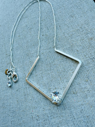 Blair Geometric Pendant Crystal Necklace - Shabby To Chic Jewelry