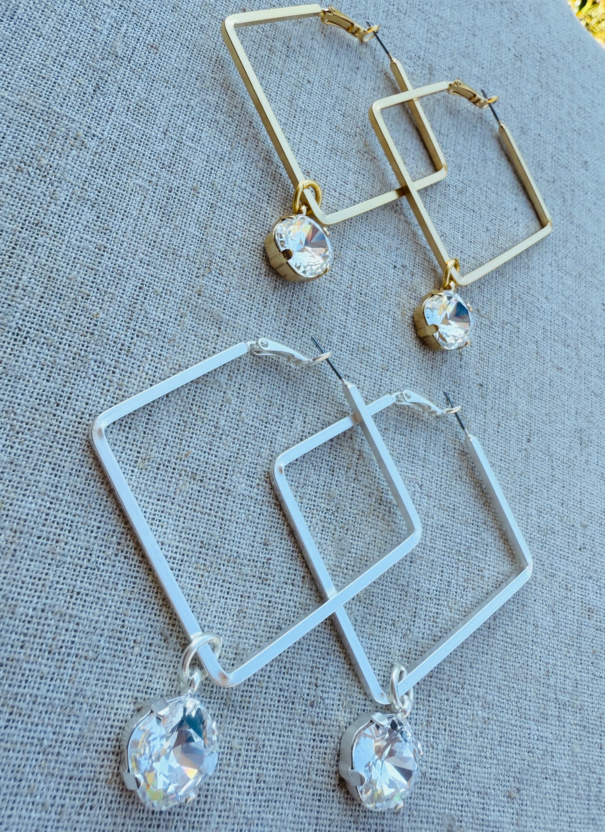Brooke Geometric Rhombus Earrings - Shabby To Chic Jewelry