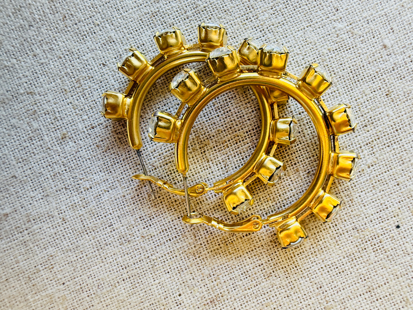 Sheila Crystal Hoop Earrings - Shabby To Chic Jewelry
