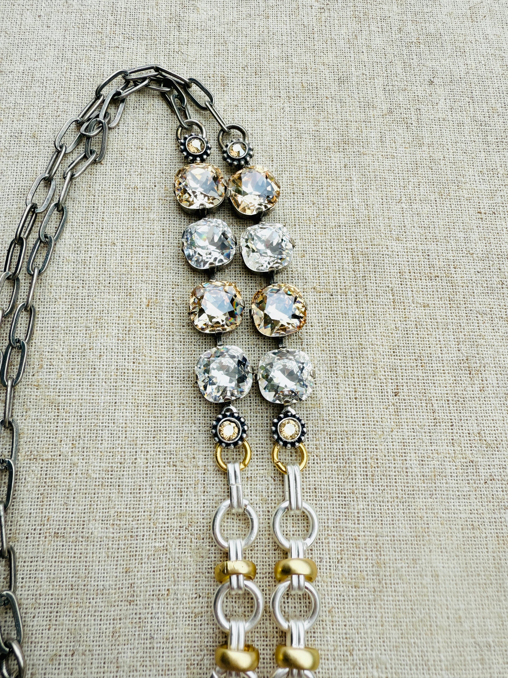 Rebecca Australian Crystal Work Lanyard Necklace - Shabby To Chic Jewelry