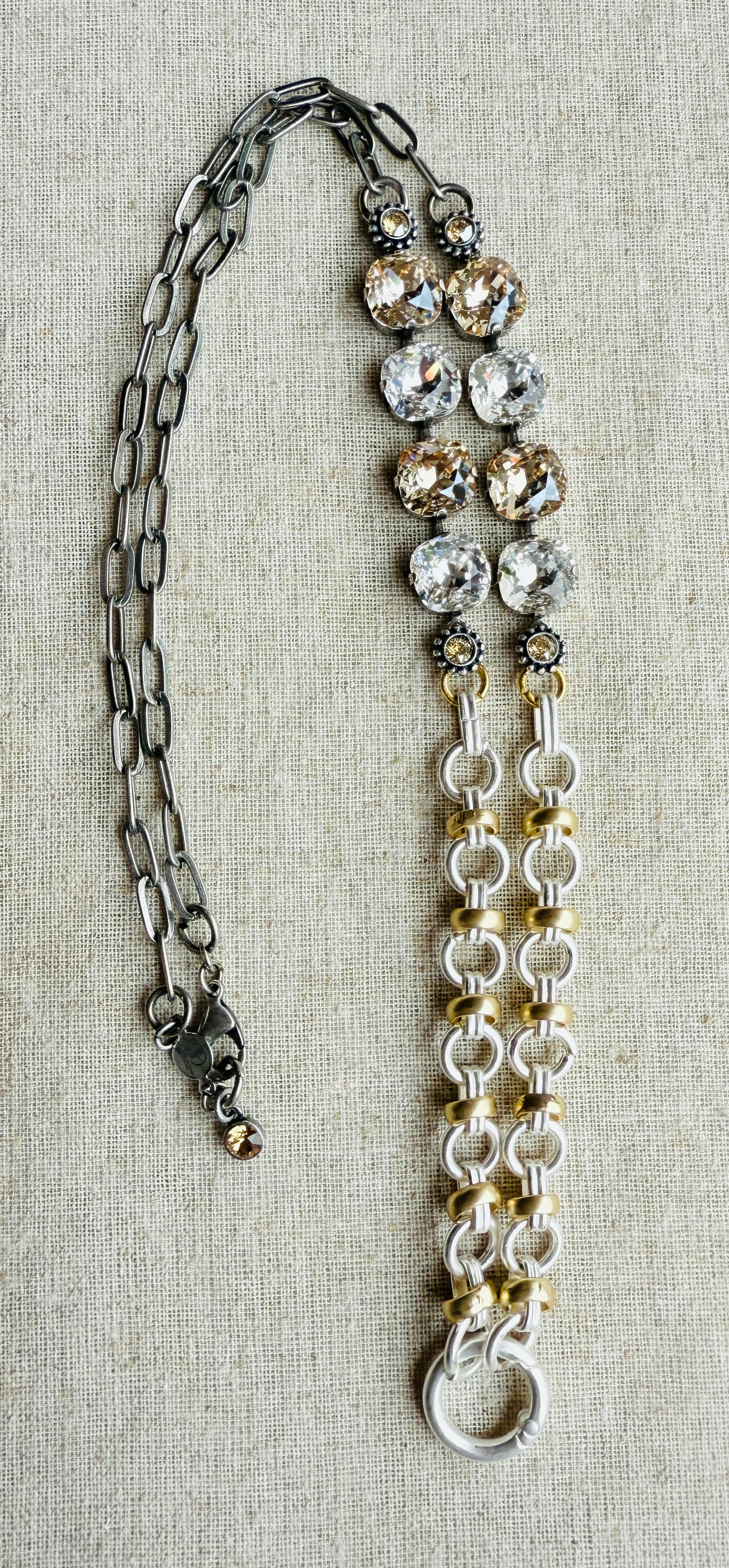 Rebecca Australian Crystal Work Lanyard Necklace - Shabby To Chic Jewelry