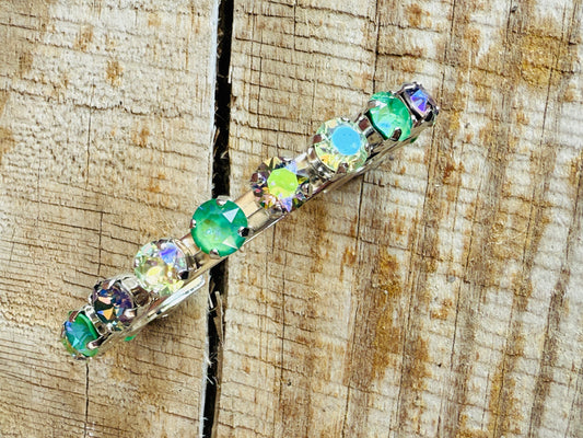 Adeline Green Crystal Cuff Bracelet - Shabby To Chic Jewelry