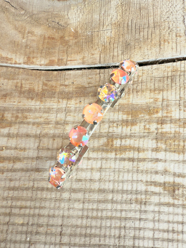 Kenna Peach Crystal Cuff Bracelet