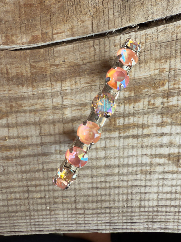Kenna Peach Crystal Cuff Bracelet