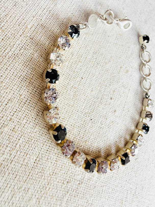Savannah Onyx Crystal Tennis Bracelet