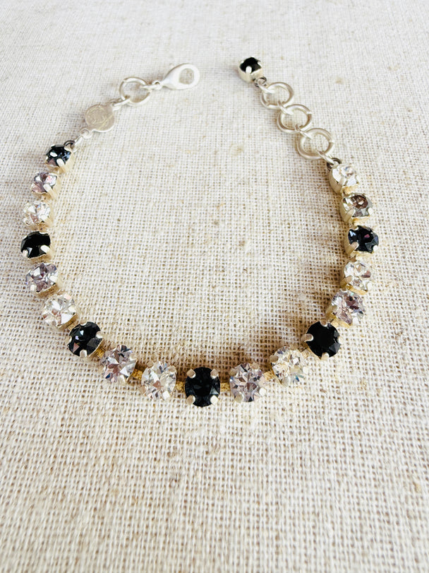 Savannah Onyx Crystal Tennis Bracelet