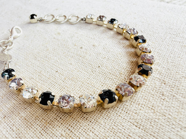 Savannah Onyx Crystal Tennis Bracelet