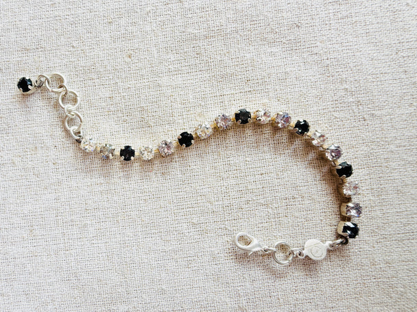 Savannah Onyx Crystal Tennis Bracelet