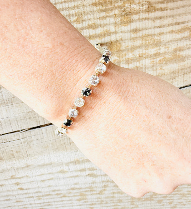 Savannah Onyx Crystal Tennis Bracelet