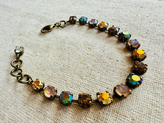 Amy Neutral Crystal Tennis Bracelet