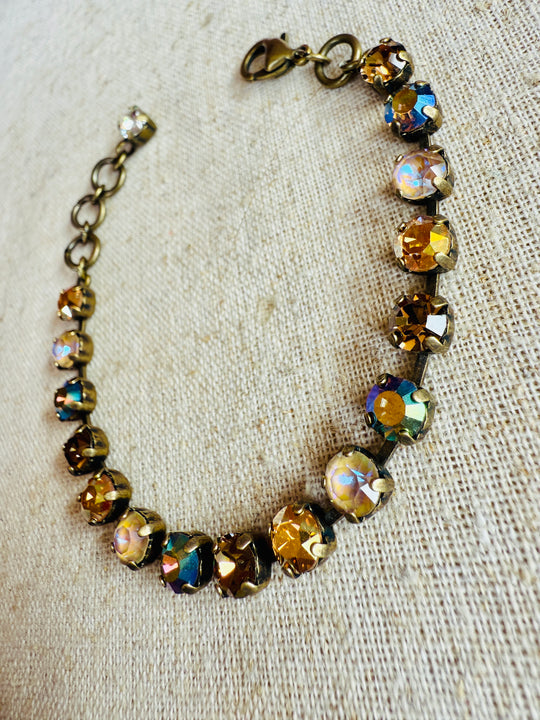 Amy Neutral Crystal Tennis Bracelet