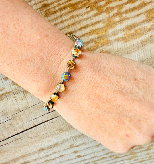 Amy Neutral Crystal Tennis Bracelet