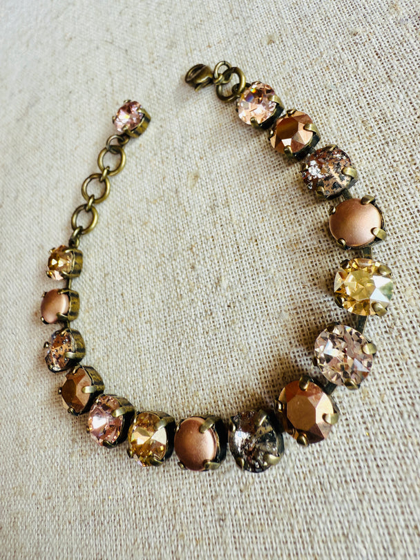 Eliza Rose Gold Tennis Crystal Bracelet