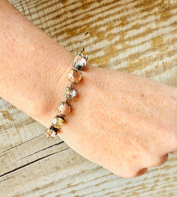 Eliza Rose Gold Tennis Crystal Bracelet