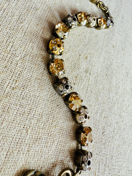 Anita Gold and Silver Crystal Tennis Bracelet