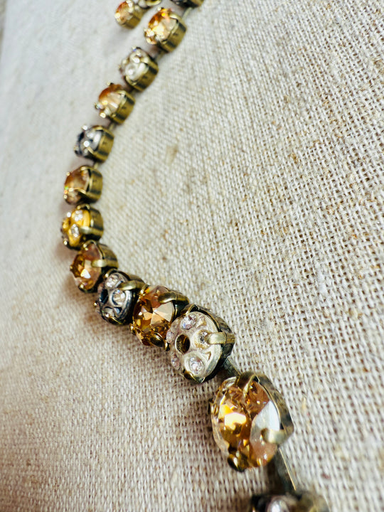 Anita Gold and Silver Crystal Tennis Bracelet
