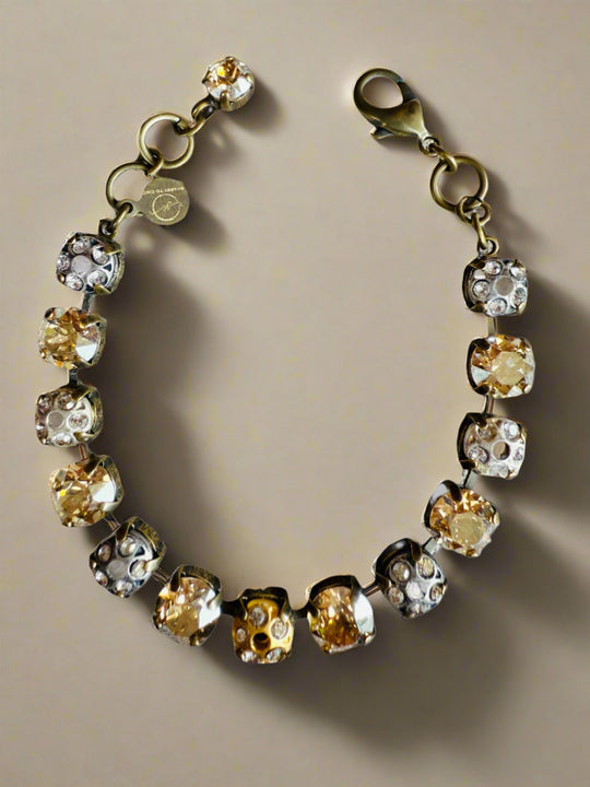 Anita Gold and Silver Crystal Tennis Bracelet