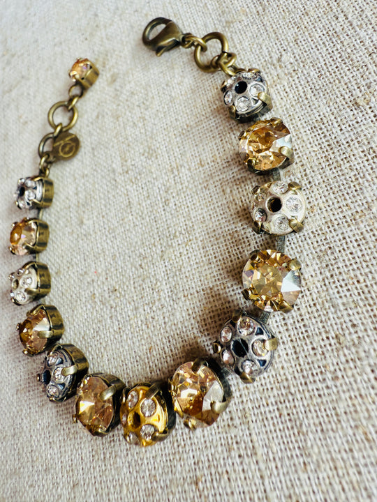 Anita Gold and Silver Crystal Tennis Bracelet