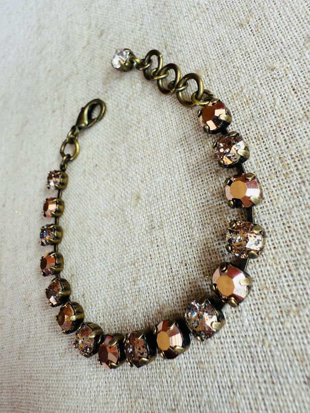 Nya Neutral Crystal Tennis Bracelet