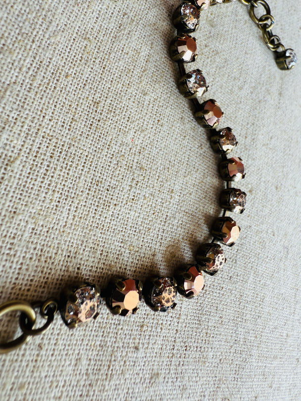 Nya Neutral Crystal Tennis Bracelet