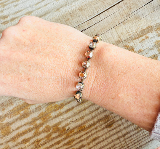 Nya Neutral Crystal Tennis Bracelet