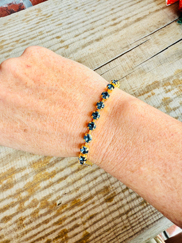 Camilia Navy Crystal Tennis Bracelet