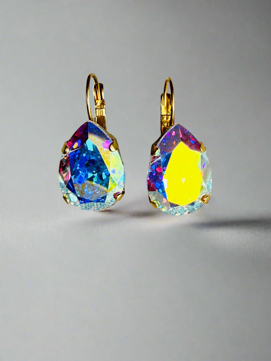 Gracelyn Pear Shaped Crystal Dangle Earrings