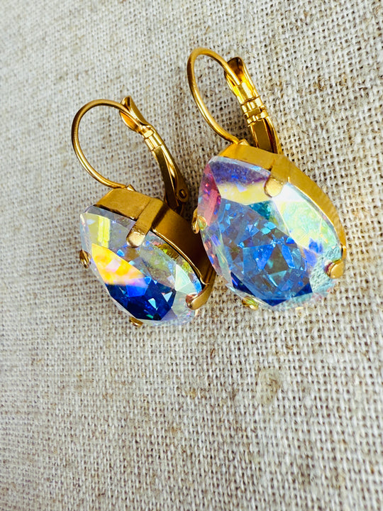 Gracelyn Pear Shaped Crystal Dangle Earrings