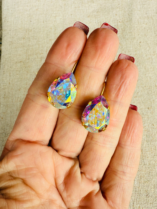 Gracelyn Pear Shaped Crystal Dangle Earrings